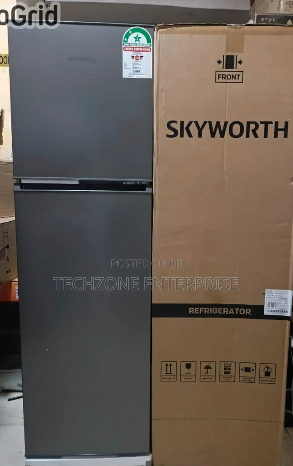 Skyworth 158 Litres Double Door Refrigerator, Silver,,