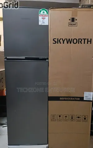 Skyworth 158 Litres Double Door Refrigerator, Silver,,