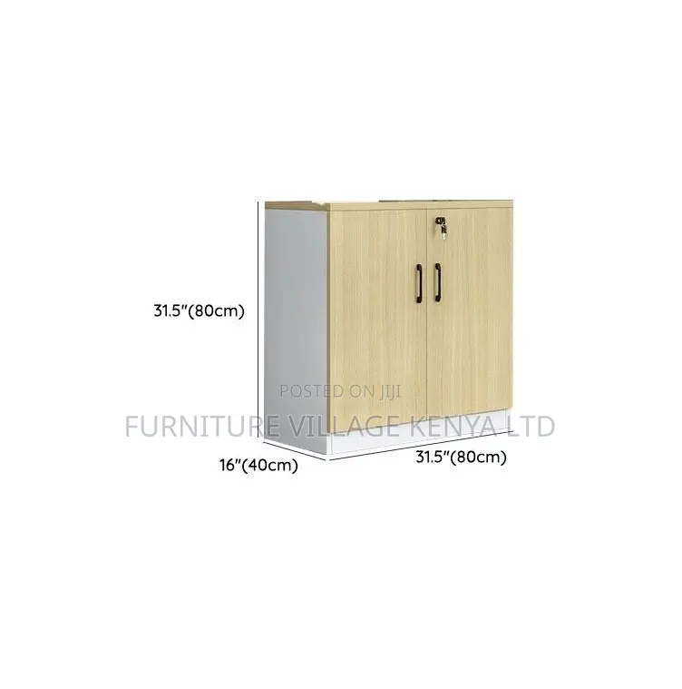 Credenza Cabinet; Wooden & Lockable Office File Credenza Cabinet