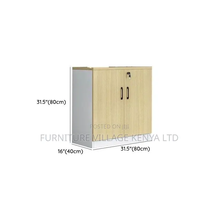 Credenza Cabinet; Wooden & Lockable Office File Credenza Cabinet