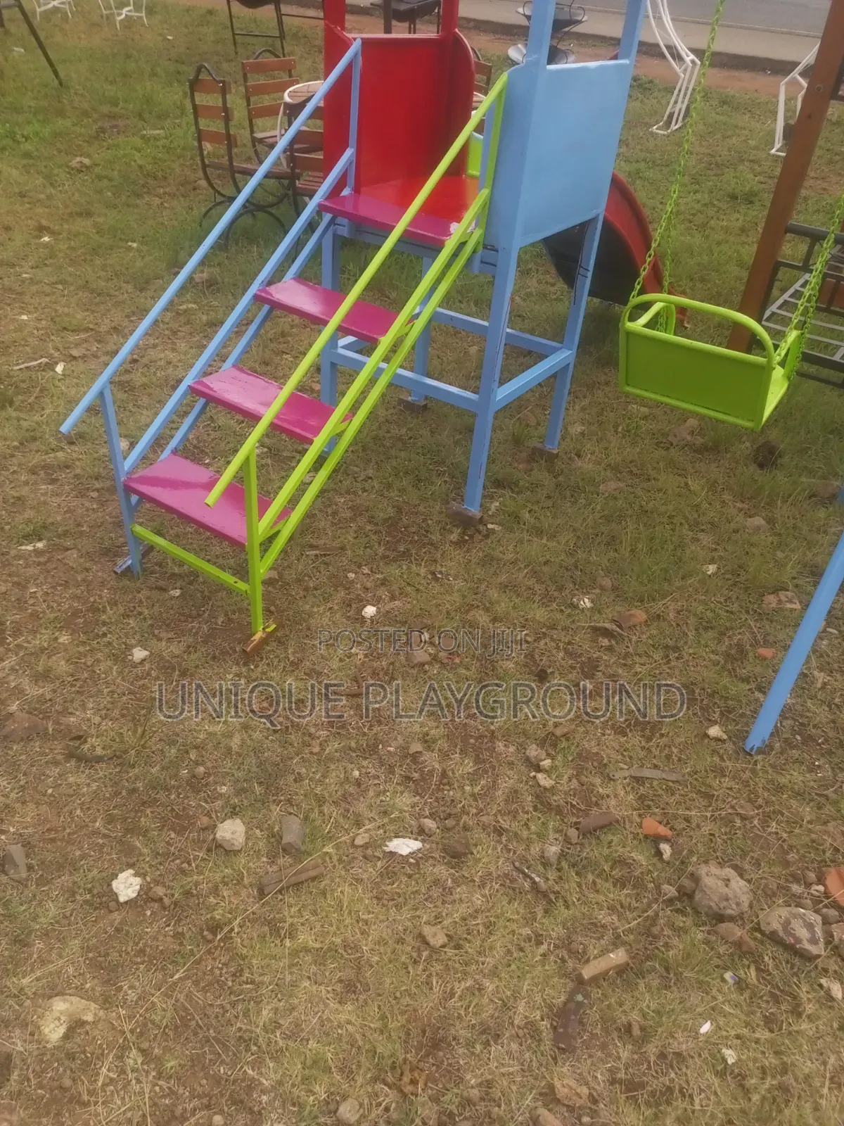 Outdoor Playground Equipment Swings Set Up