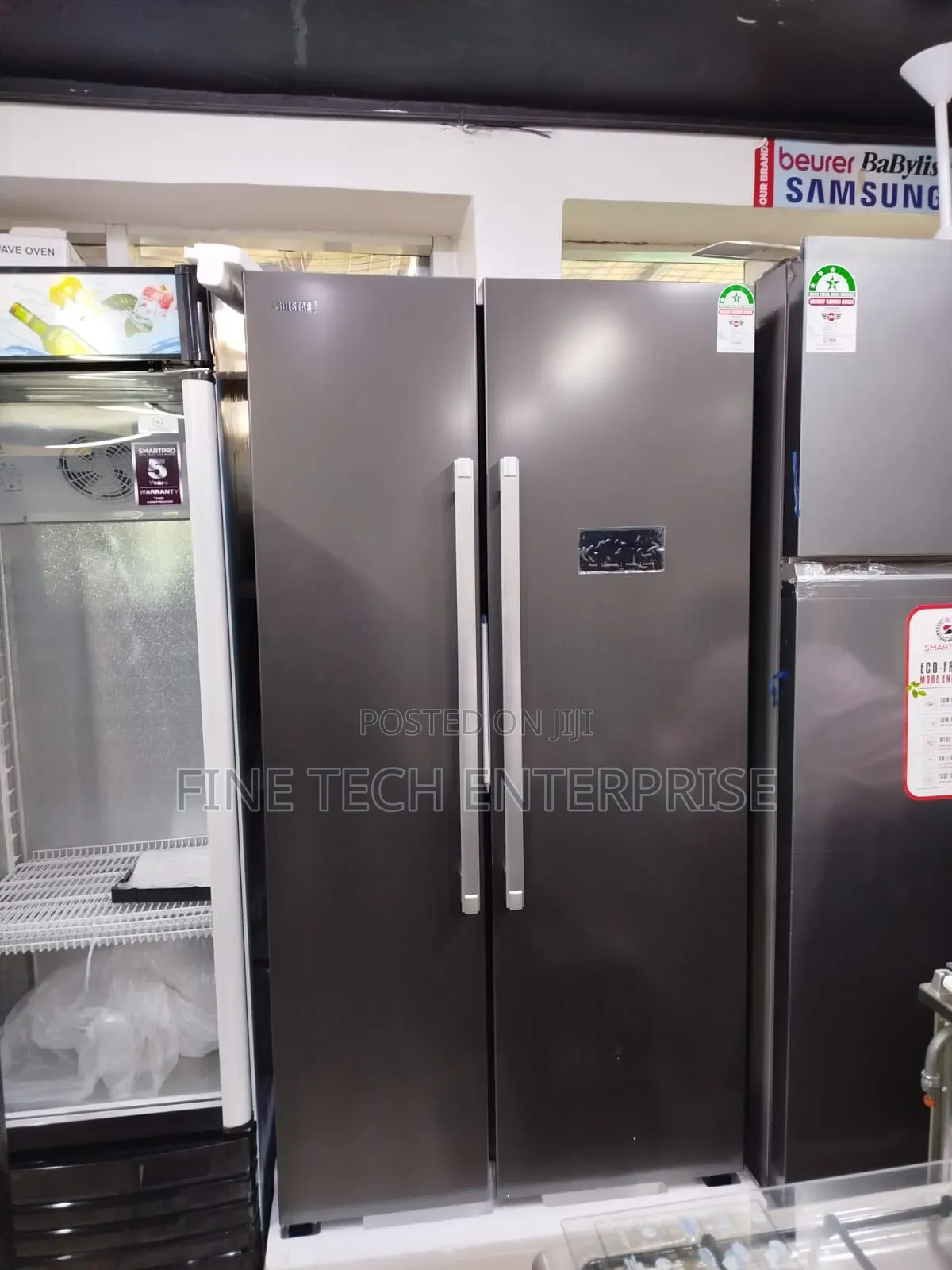 Solstar 442L Double Door Refrigerator RF616HSB-SSLBSS