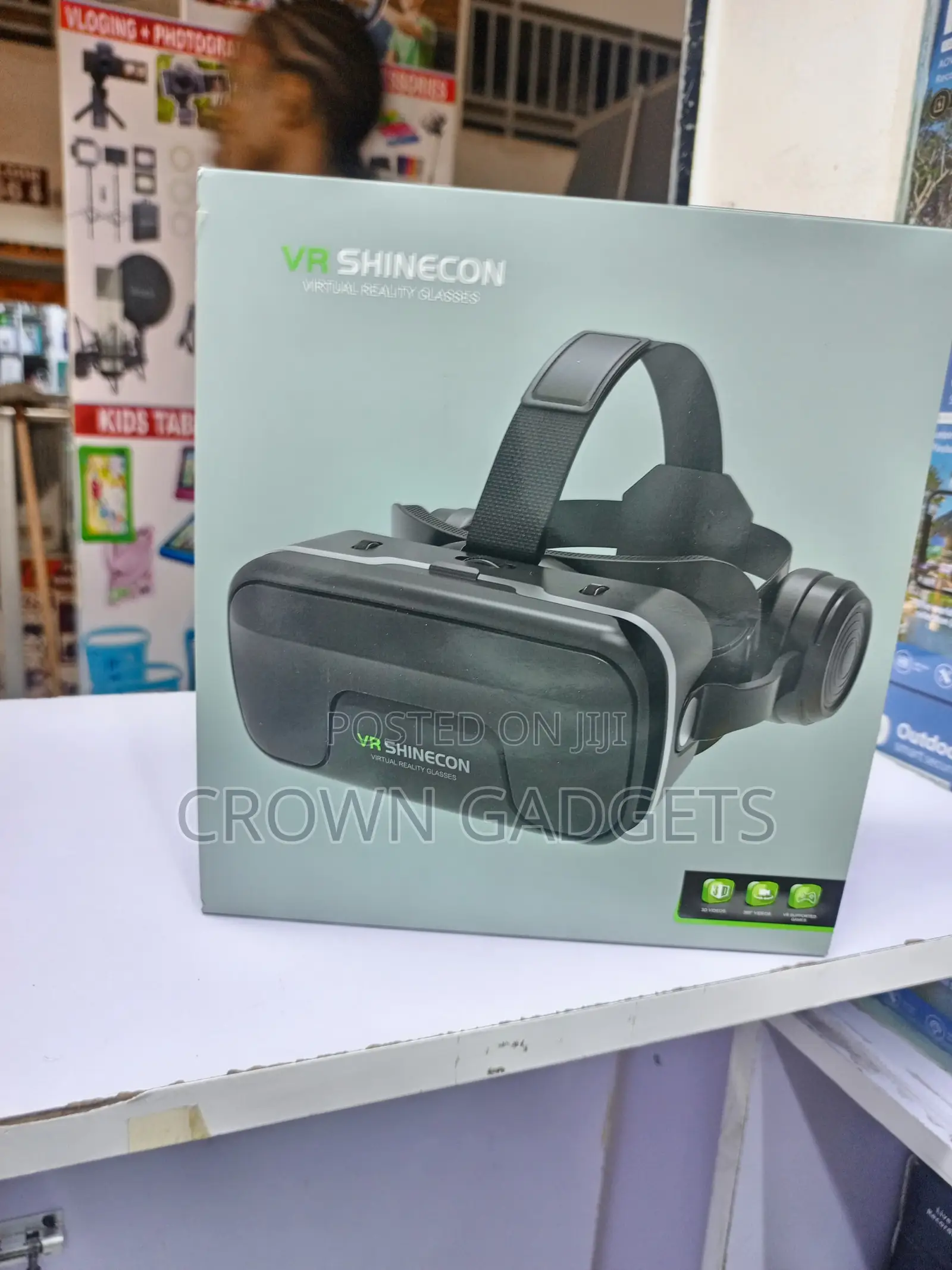 Shinecon Smartphone VR Glasses Adjustable Head Strap 3D Movie Viewer