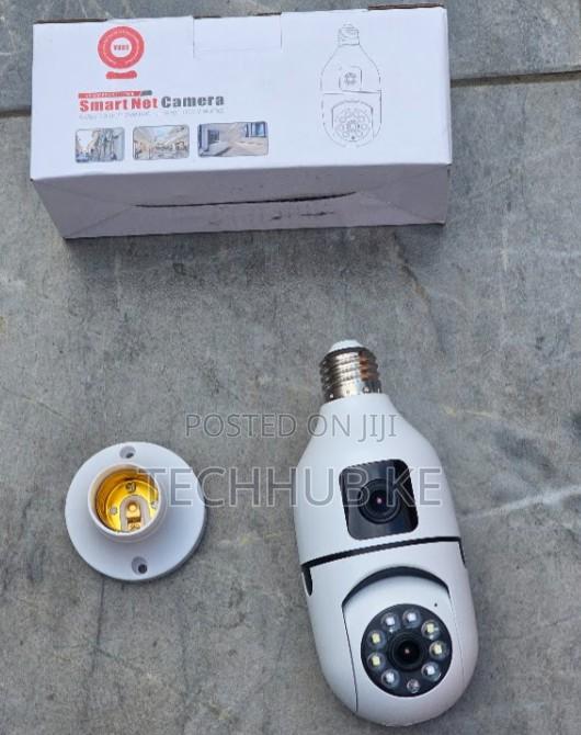 Smart LED Bulb Camera With Dual Lens Night Vision & WiFi