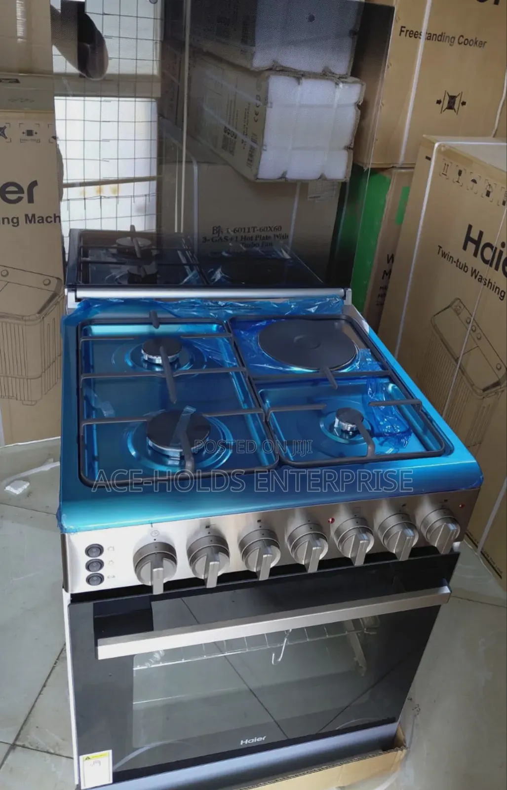 Haier 60 by 60 3G, 1E (HRE6313CDRMB)/ (HRE6313CDRSS) Gas Cooker