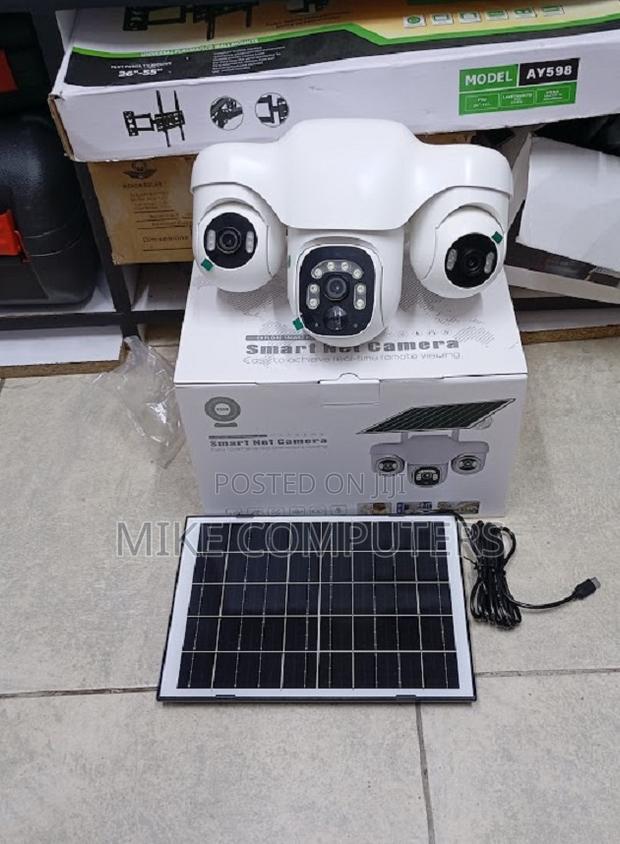 V380 Pro App Solar PTZ 12mp Triple Lens 4g Camera With Human Detection