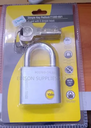 50mm Yale Padlock Dimple Keyed Padlock 5 Keys Theft Weather Resistant