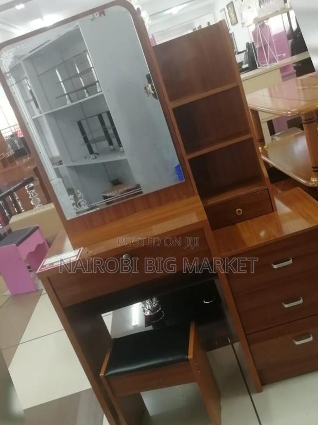 Brown Dressing Table With Sliding Mirror - thumbnail 2