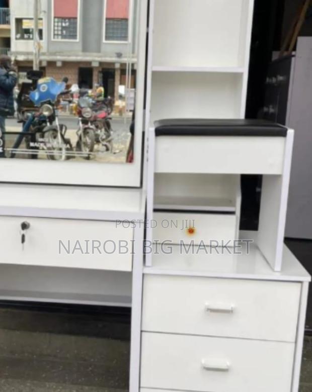 White Dressing Mirror With Sliding Mirror