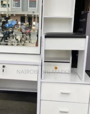 White Dressing Mirror With Sliding Mirror