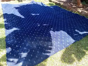 Heavy Duty Navy Blue Floral Carpet – Fireproof & Commercial Grade