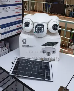 Color Night Vision 4g Sim Card 3 Lens PTZ Outdoor Solar
