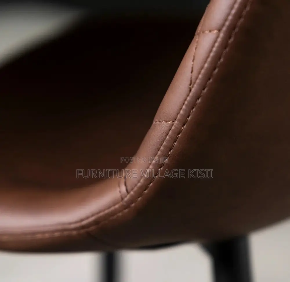 Home Furniture; Bar Stool of Leather Counter Height Back