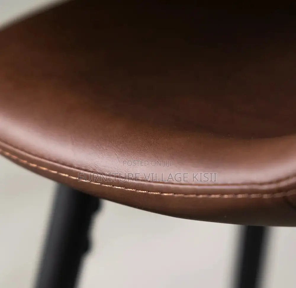Home Furniture; Bar Stool of Leather Counter Height Back