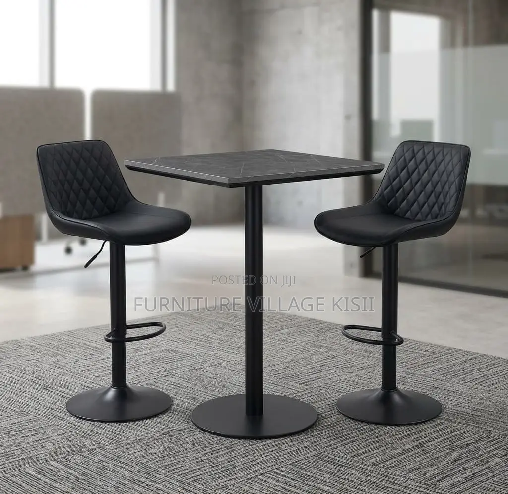 Home Furniture; Bar Stool of Leather Counter Height Back