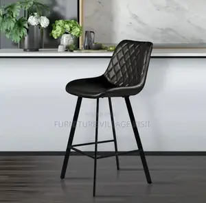 Home Furniture; Bar Stool of Leather Counter Height Back