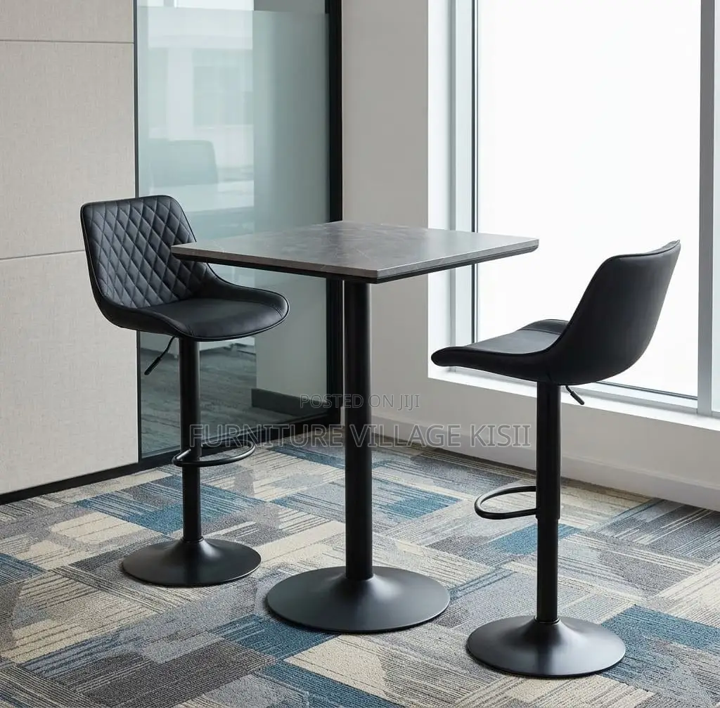 Home Furniture; Bar Stool of Leather Counter Height Back