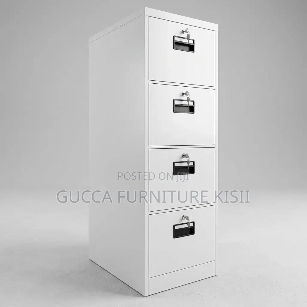 Office Cabinet; 4-Drawer Filing Cabinet With 4 Keys