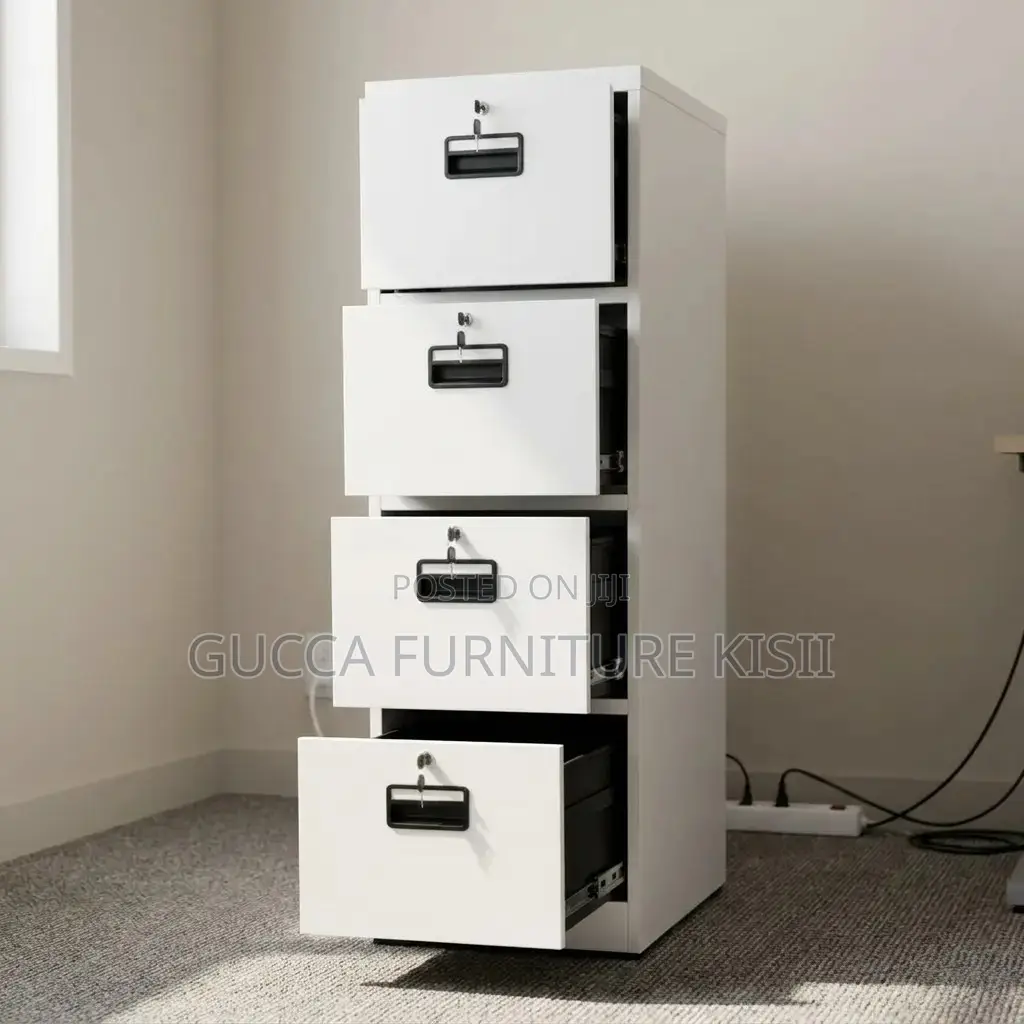 Office Cabinet; 4-Drawer Filing Cabinet With 4 Keys