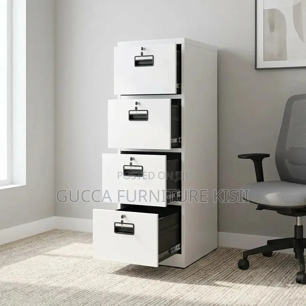 Office Cabinet; 4-Drawer Filing Cabinet With 4 Keys