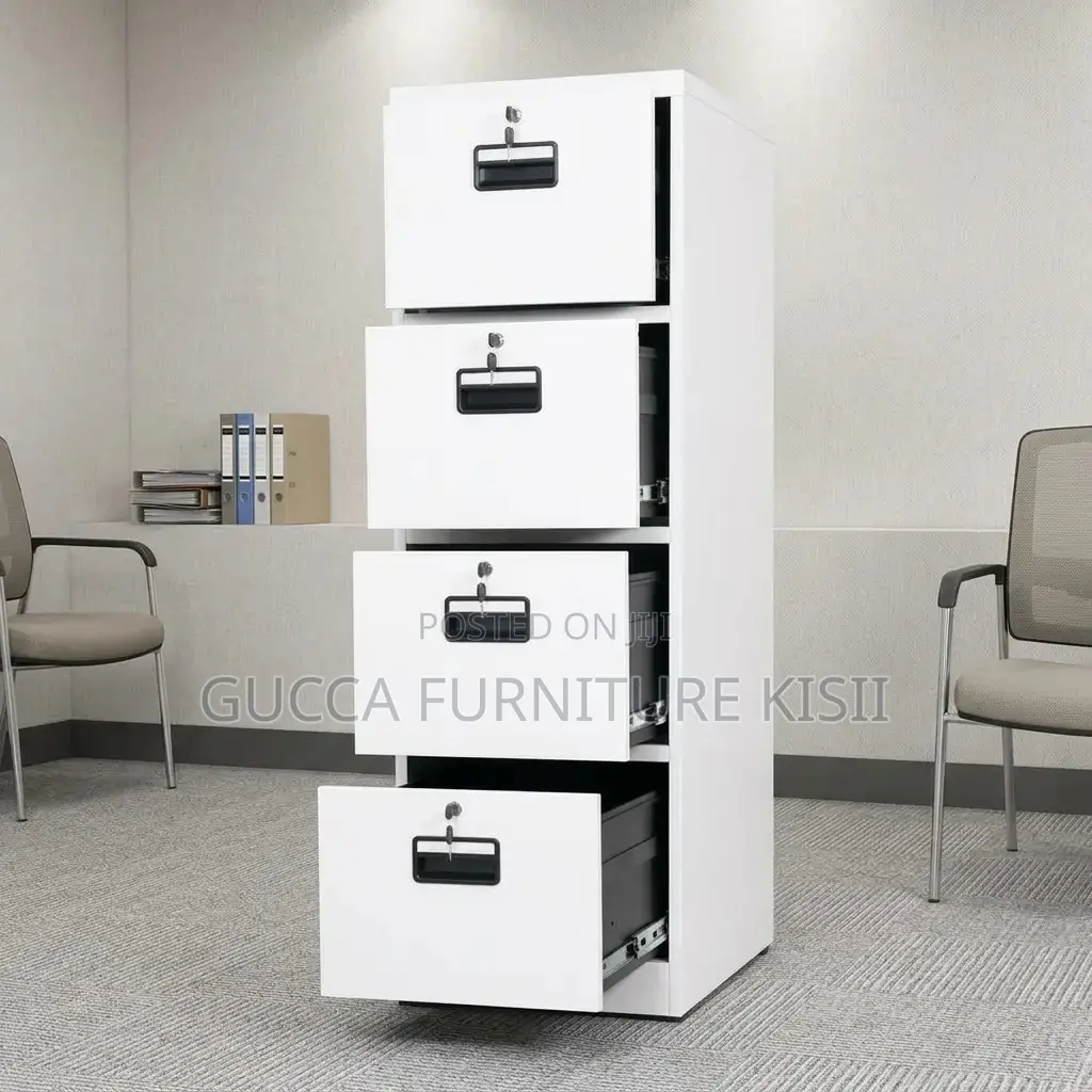 Office Cabinet; 4-Drawer Filing Cabinet With 4 Keys