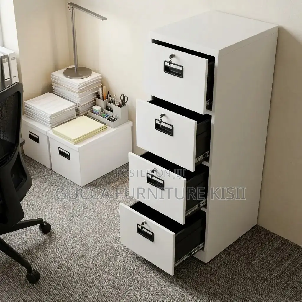 Office Cabinet; 4-Drawer Filing Cabinet With 4 Keys