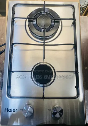 Haier Two Burner Stainless Steel Hob With Gas Sensor and Wok Burner