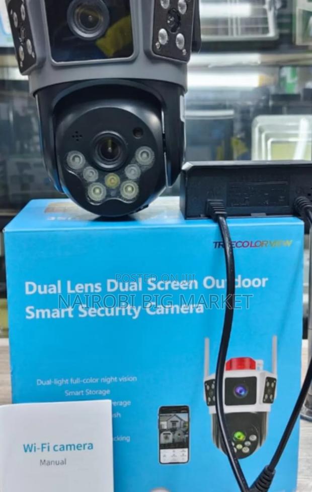 Dual Lens Dual Screen Outdoor Smart Wifi Security Camera