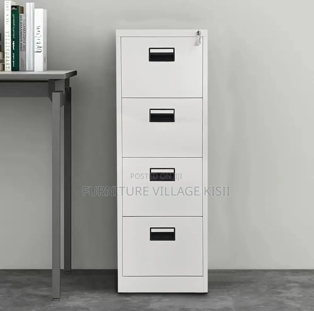 Office Cbinet; 4-Drawer With One Key Storage Cabinet