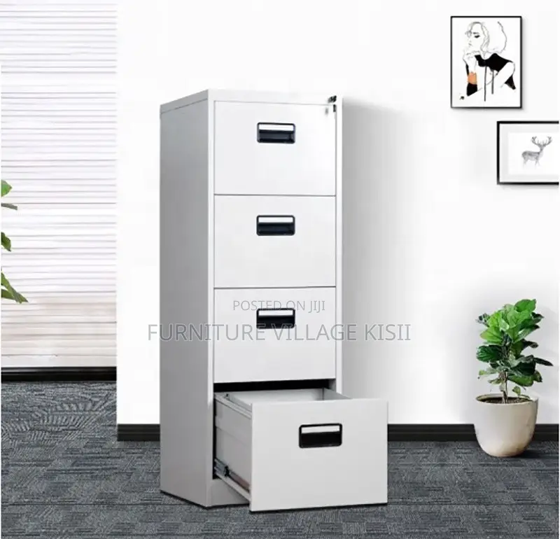 Office Cbinet; 4-Drawer With One Key Storage Cabinet
