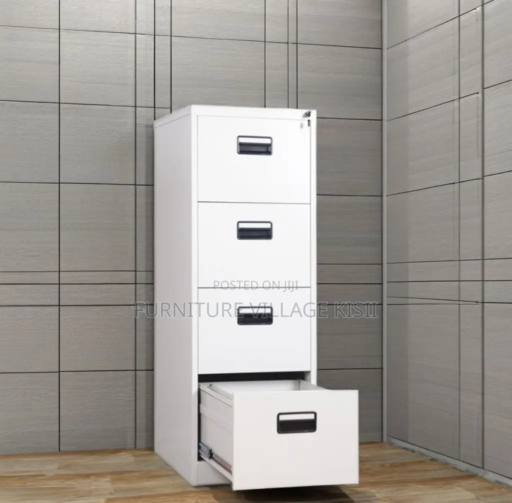 Office Cbinet; 4-Drawer With One Key Storage Cabinet