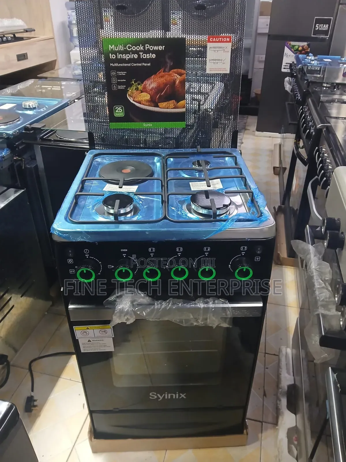 Syinix 50by55 3+1 Standing Cooker 
With Electric Oven