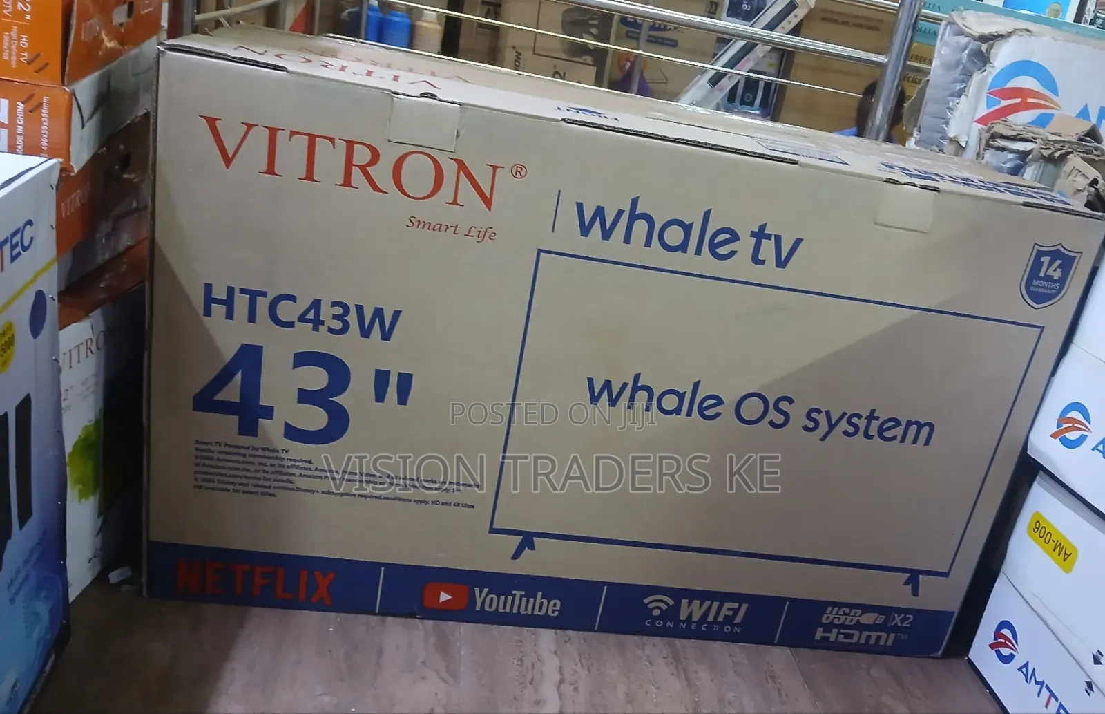 Vitron HTC43 43inches Smart Whale Os System Frameless With Bluetooth