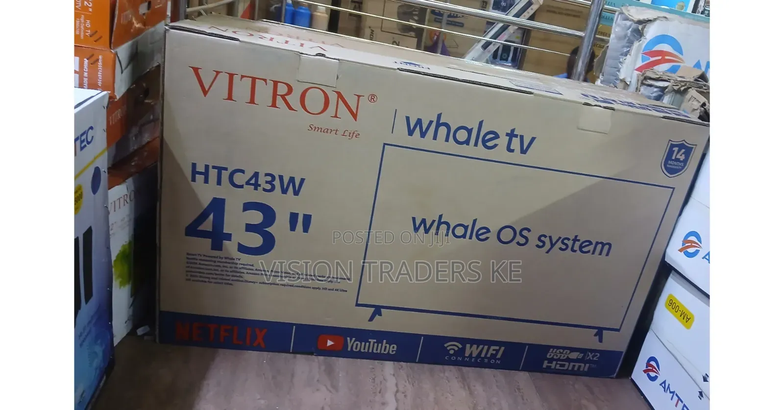 Vitron HTC43 43inches Smart Whale Os System Frameless With Bluetooth