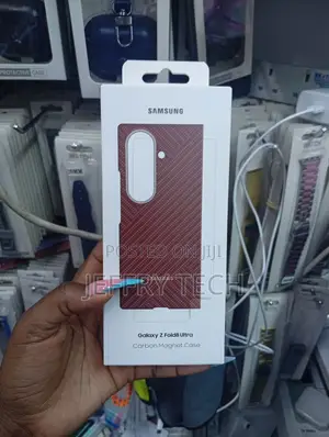 Samsung Galaxy Z Fold8 Ultra Carbon Magnet Case, in a Dark Red