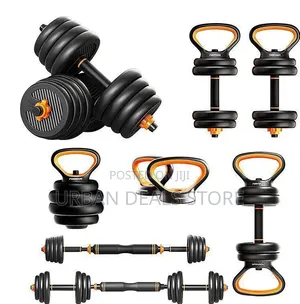6-in-1 Kettlebell & Barbell  50kg 6-in-1 Set