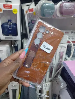 Brown Leather Phone Case With for a Samsung Galaxy Z Fold Z Fold 4