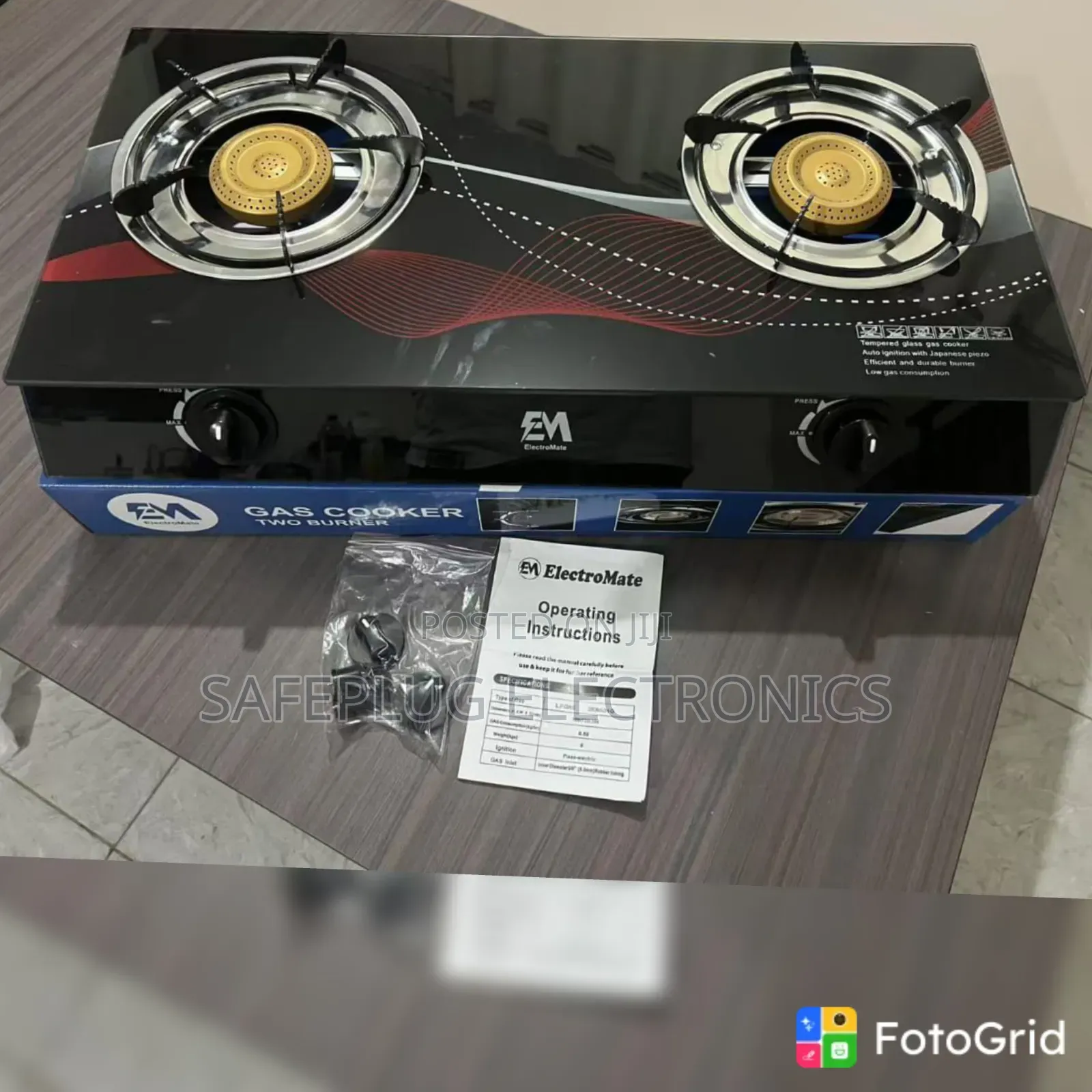 2-Burner Tabletop Gas Stove – Stylish Glass Surface Cooker