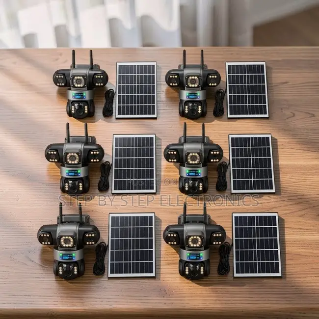 Human Detection 20MP 4K Ultra HD 4G PTZ Triple Lens Solar Cameras