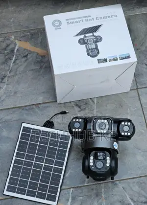 4G Solar Powered PTZ Security Camera Triple Lens CCTV