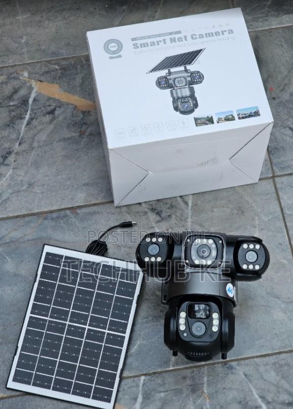 4G Solar Powered PTZ Security Camera Triple Lens CCTV