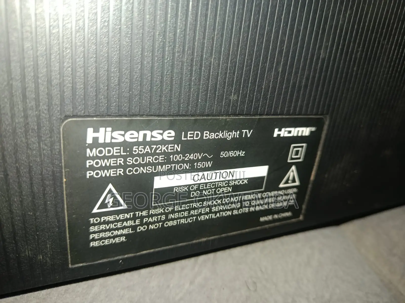 Hisense 55 Inch 55A72KEN Smart Android 4K UHD TV