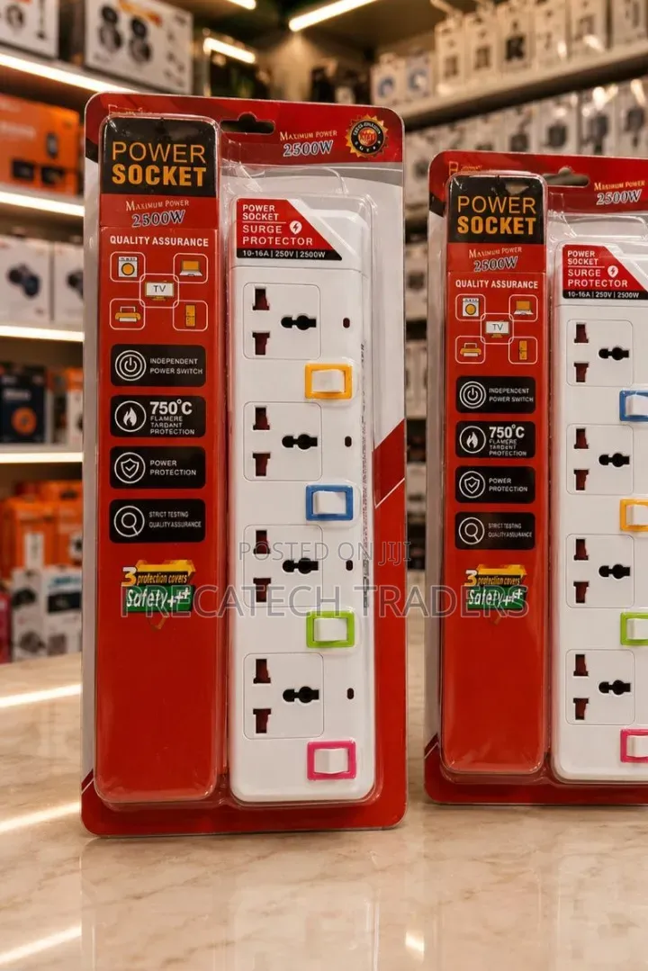 4 Way Power Extension Socket With Surge Protection