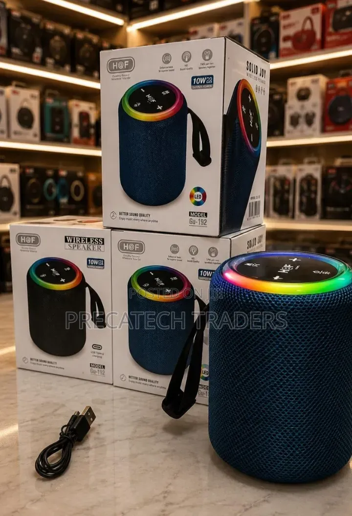 H&F Wireless Speaker With RGB Lights & USB Charging