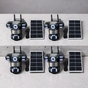 V380 Pro App 20MP 4K Ultra HD 4G PTZ Triple Lens Solar Security Camera