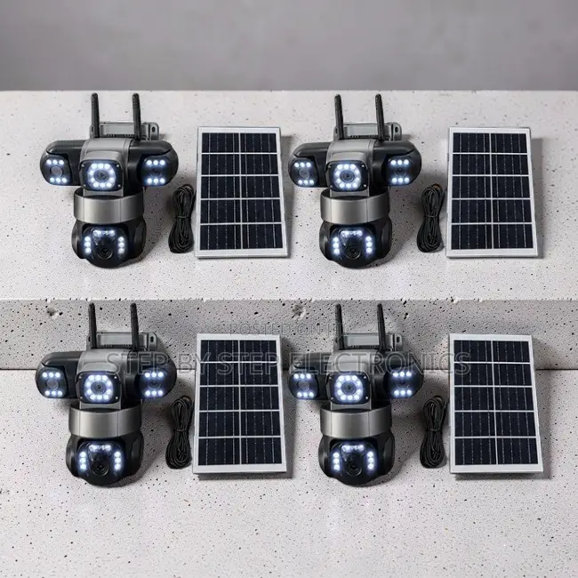 V380 Pro App 20MP 4K Ultra HD 4G PTZ Triple Lens Solar Security Camera