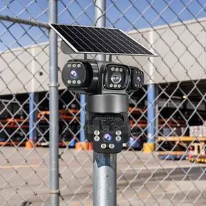 IP66 Waterproof 20MP 4K Ultra HD 4G PTZ Triple Lens Solar Cameras
