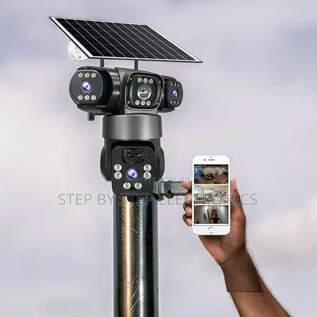 Panoramic HD 20MP 4K Ultra HD 4G PTZ Triple Lens Solar Cameras