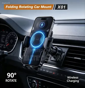 X01 90° Swivel Folding Rotating Car Mount for Phones, Tablets