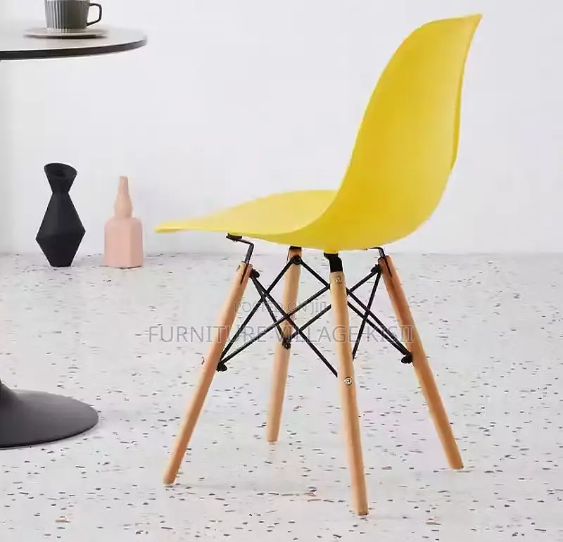 Home Furniture ; Yellow Eames Armless Chair